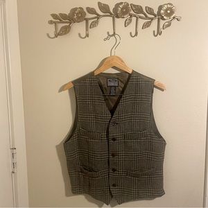 Vintage Houndstooth Tartan Vest Men’s Small